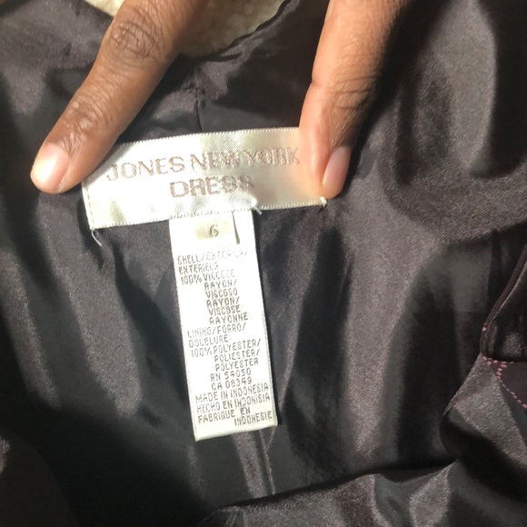 Purple Printed Party Dress - Picture 3 of 3